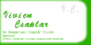vivien csaplar business card